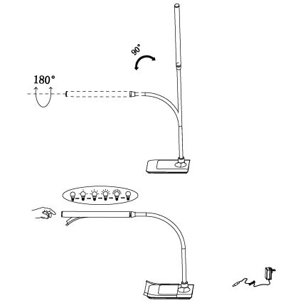 Eglo 96435 - LED Dimbar Bordslampa LAROA LED/3,5W/230V