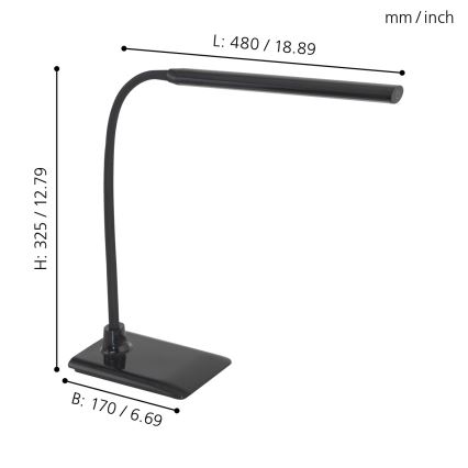 Eglo 96438 - LED Dimbar Bordslampa LAROA LED/4,5W/230V