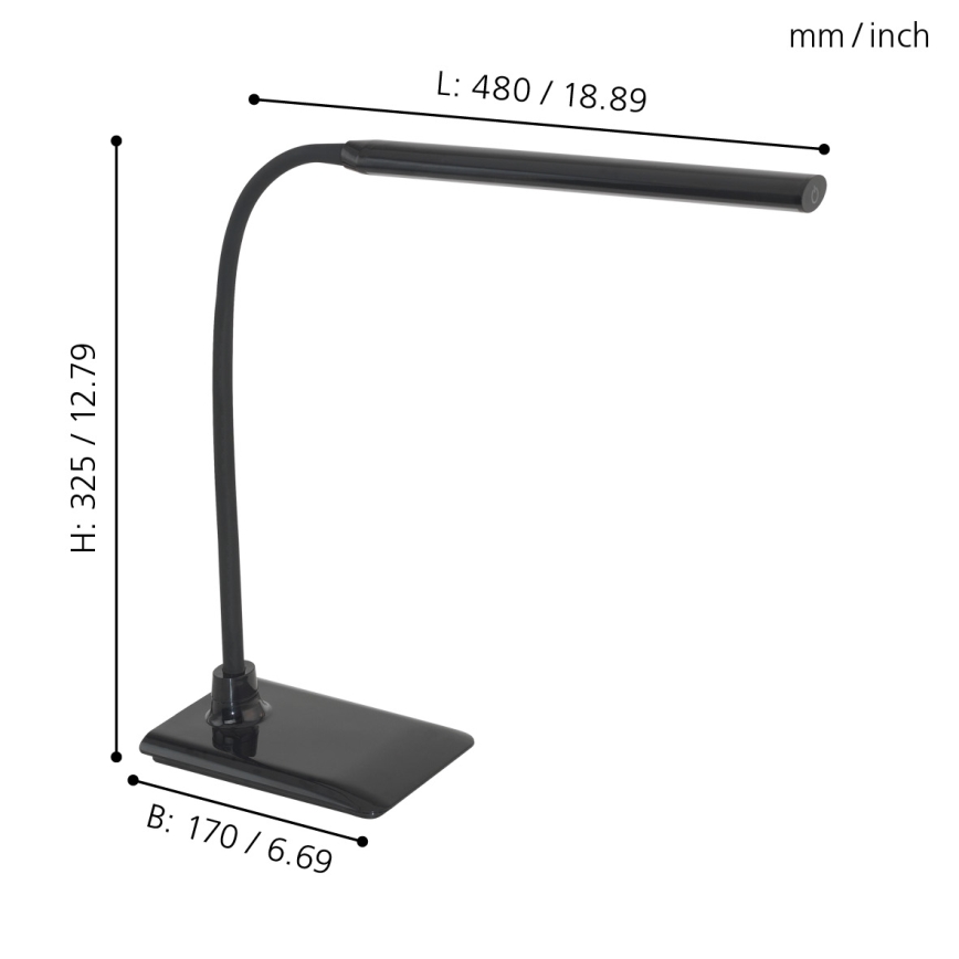 Eglo 96438 - LED Dimbar Bordslampa LAROA LED/4,5W/230V
