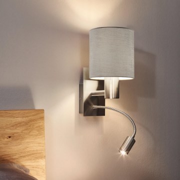 Eglo 96478 - LED Väggbelysning PASTERI 1xE27/40W+LED/3,8W beige