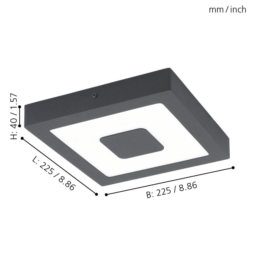 Eglo 96489 - LED utomhus Takbelysning IPHIAS LED/16.5W/230V
