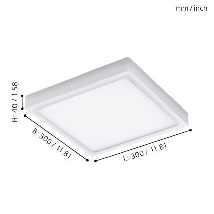 Eglo 96494 - LED utomhus Takbelysning ARGOLIS LED/22W