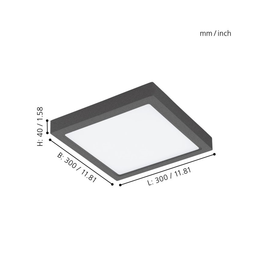 Eglo 96495 - LED utomhus Takbelysning ARGOLIS LED/22W