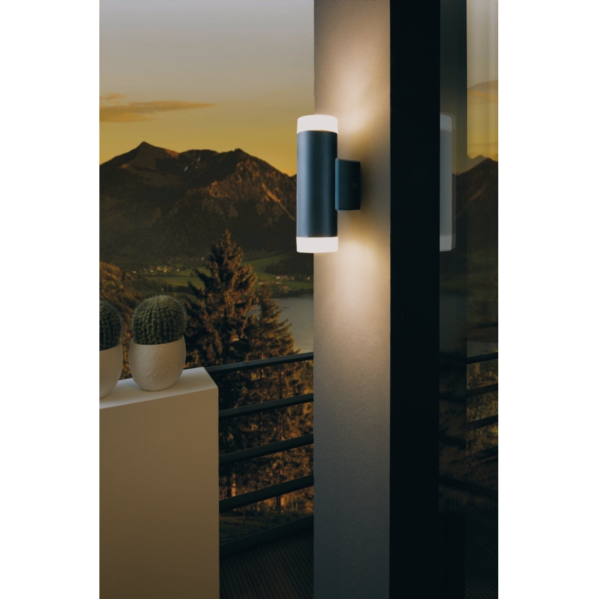 Eglo 96505 - LED utomhus Väggbelysning RIGA 2xGU10/5W