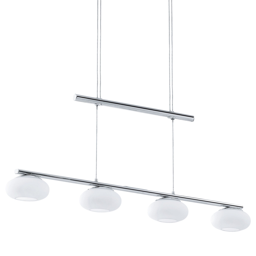 Eglo - LED ljusreglerad ljuskrona på textilsladd 4xLED/4,5W/230V