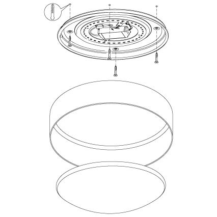 Eglo - LED Dimbar taklampa 1xLED/18W/230V