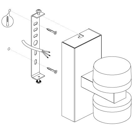 Eglo - LED Ljusreglerad Vägglampa för badrum 2xLED/7,2W/ IP44