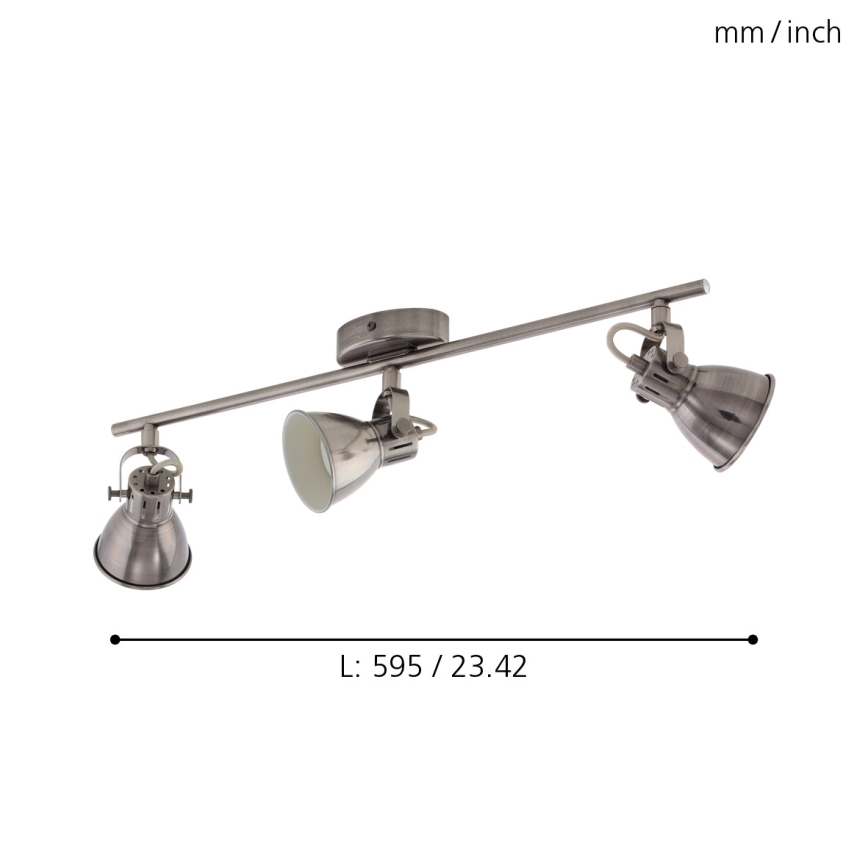 Eglo 96554 - LED spotlight SERAS 3xGU10/3.3W/230V