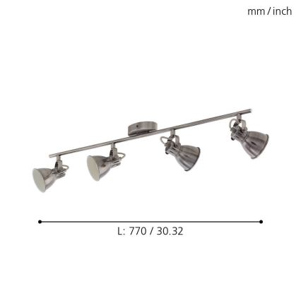 Eglo 96555 - LED spotlight SERAS 4xGU10/3.3W/230V