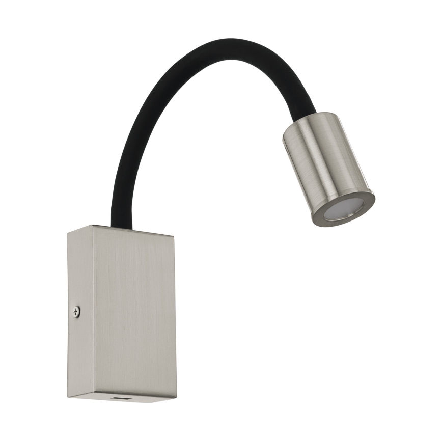 Eglo - LED Väggstrålkastare med USB-laddare 1xLED/3,5W/230V matt krom