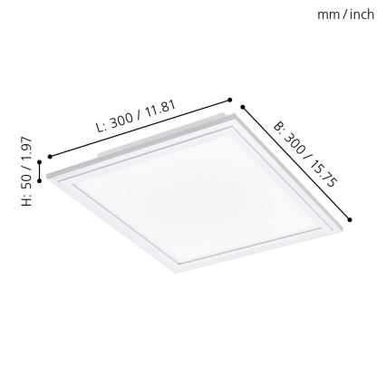 Eglo 96662 - LED Dimbar belysning SALOBRENA-C LED/16W + Fjärrkontroll