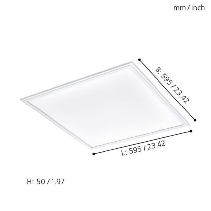 Eglo - LED RGBW Ljusreglerad belysning SALOBRENA-C LED/30,5W/230V + fjärrkontroll