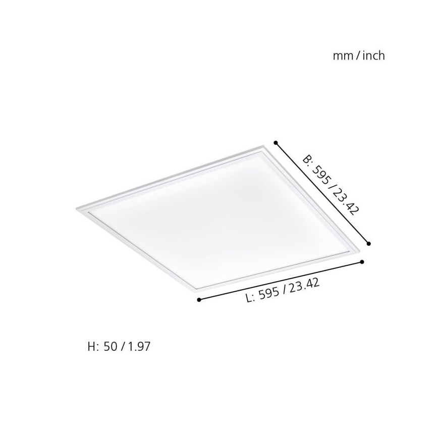 Eglo - LED RGBW Ljusreglerad belysning SALOBRENA-C LED/30,5W/230V + fjärrkontroll