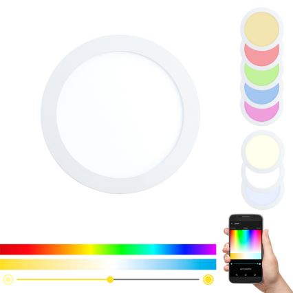 Eglo 96668 - LED RGB Dimbar infälld belysning FUEVA-C LED/15,6W/230V