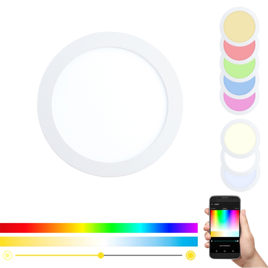 Eglo 96668 - LED RGB Dimbar infälld belysning FUEVA-C LED/15,6W/230V