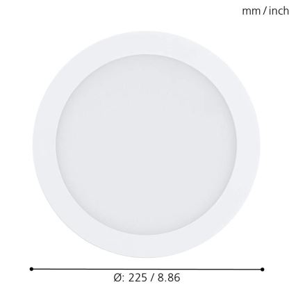 Eglo 96668 - LED RGB Dimbar infälld belysning FUEVA-C LED/15,6W/230V
