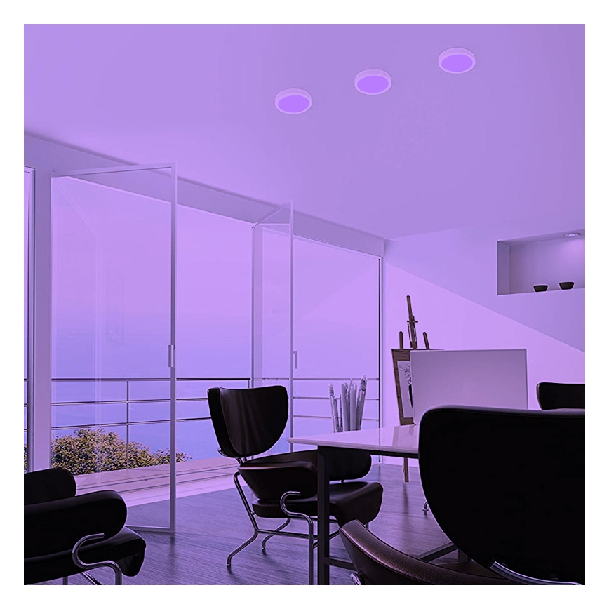 Eglo - LED RGBW dimbar taklampa FUEVA-C LED/15,6W/230V Bluetooth Ø 22,5 cm