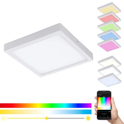 Eglo 96673 - LED RGB Dimbar Takbelysning FUEVA-C LED/21W/230V