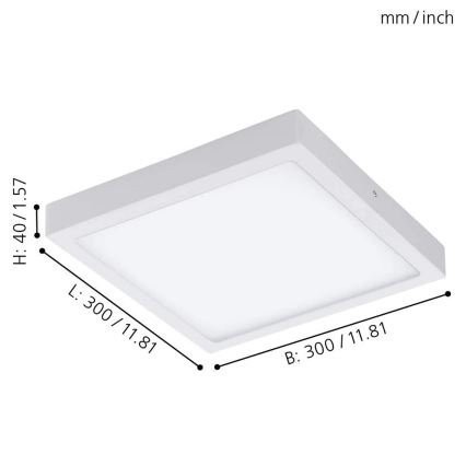Eglo 96673 - LED RGB Dimbar Takbelysning FUEVA-C LED/21W/230V