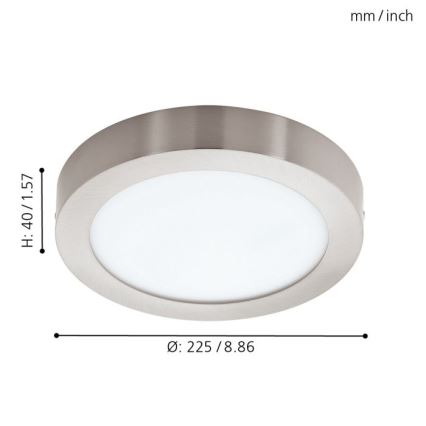 Eglo 96677 - LED RGB Dimbar Takbelysning FUEVA-C LED/15,6W/230V