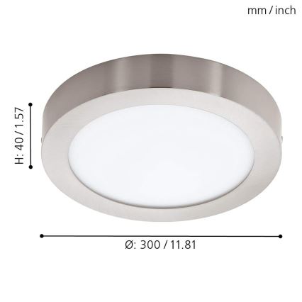 Eglo 96678 - LED RGB Dimbar Takbelysning FUEVA-C LED/21W/230V