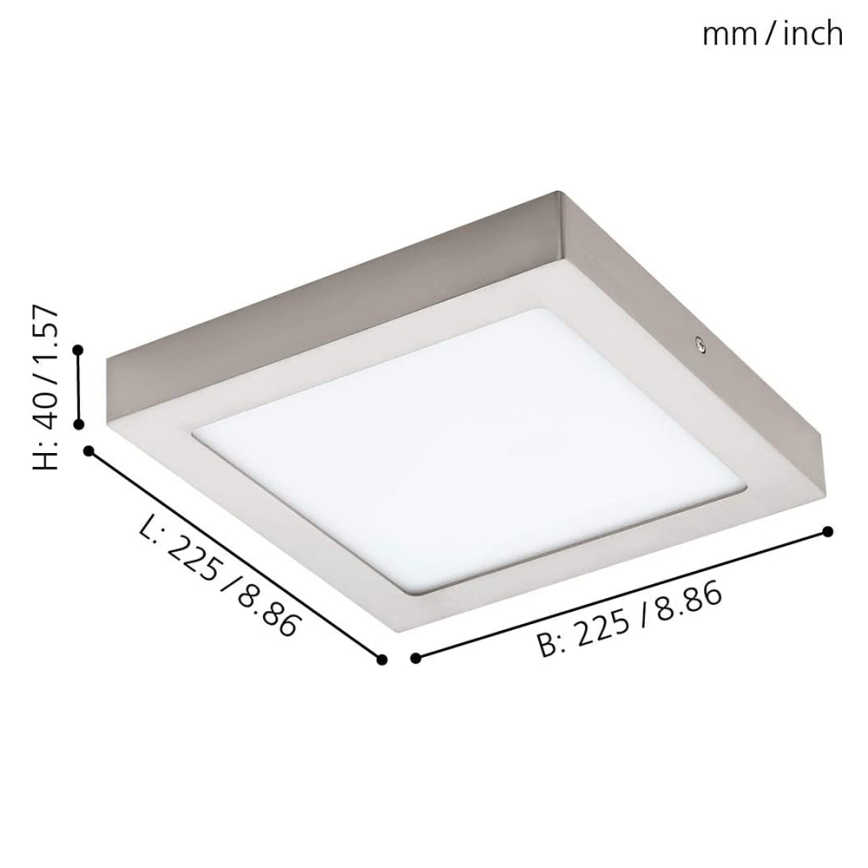 Eglo - LED RGBW dimbar taklampa FUEVA-C LED/15,6W/230V Bluetooth 22,5x22,5 cm