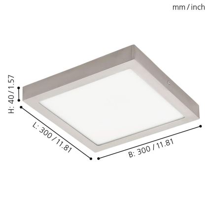 Eglo 96681 - LED RGB Dimbar Takbelysning FUEVA-C LED/21W/230V
