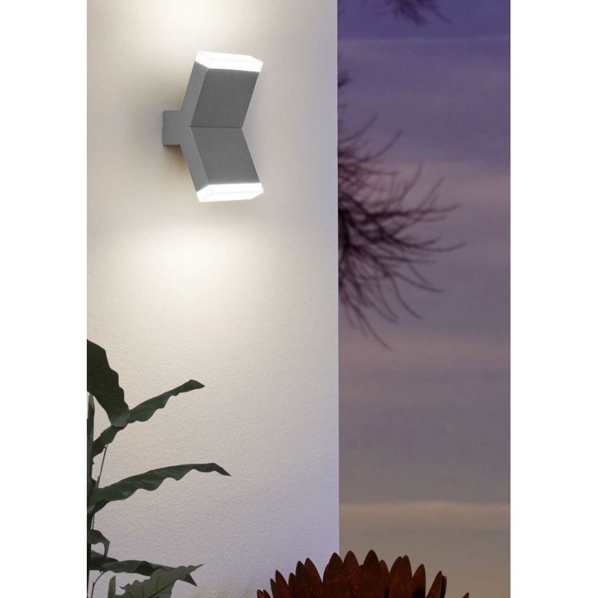 Eglo 96706 - LED Väggbelysning CANTZO 2xLED/4W/230V grå