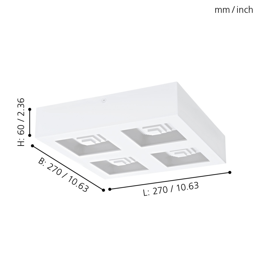 Eglo 96794 - LED Takbelysning FERREROS 4xLED/6.3W/230V