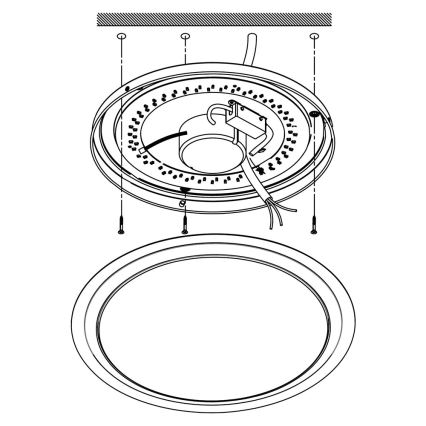 Eglo 96818 - LED Dimbar Takbelysning  COMPETA-C LED/17W/230V