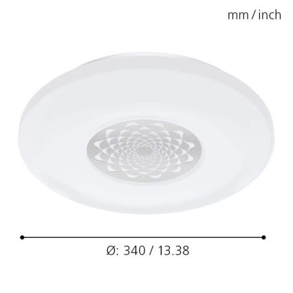 Eglo 96821 - LED Dimbar Takbelysning  CAPASSO-C LED/17W/230V