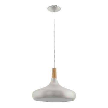Eglo 96986 - Hängande lampa SABINAR 1xE27/60W/230V 400 mm silver