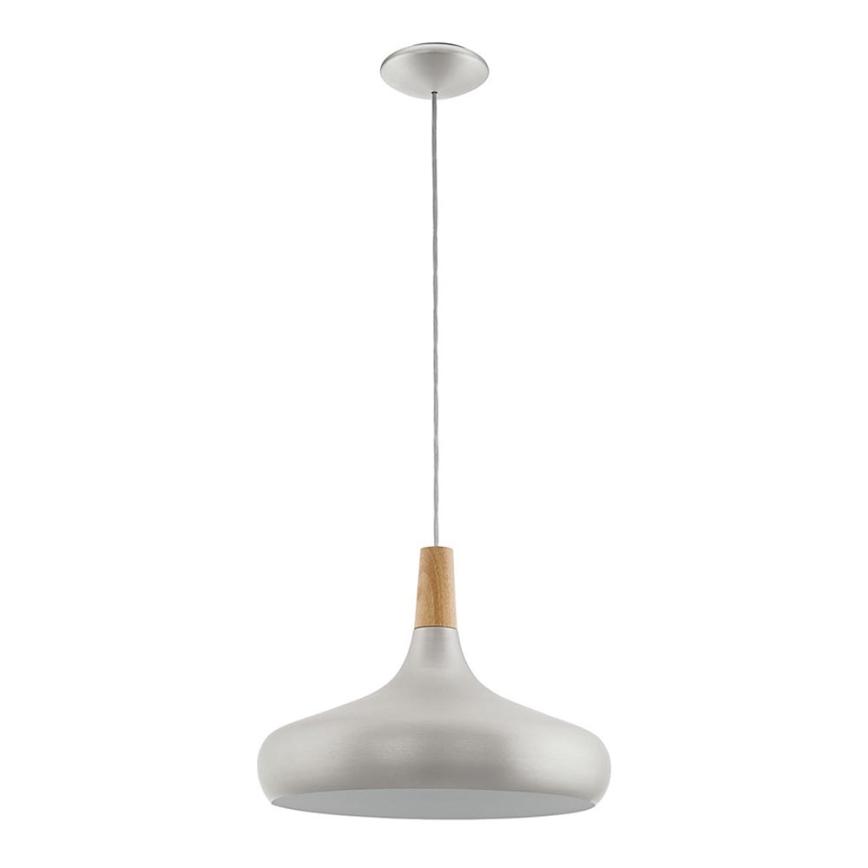 Eglo 96986 - Hängande lampa SABINAR 1xE27/60W/230V 400 mm silver