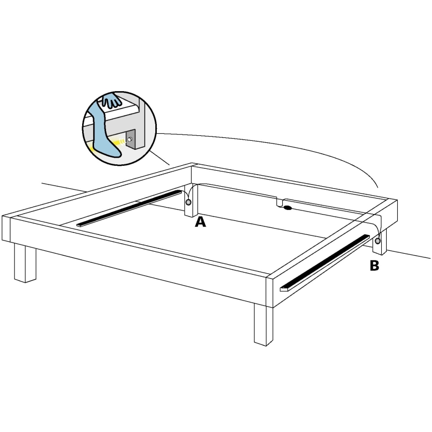 Eglo 97029 - SET 2x LED-slinga med en rörelsesensor PIDIO 2xLED/36x0.1W/230V