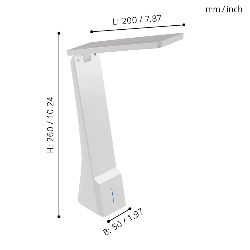Eglo 97044 - LED Dimbar Bordslampa LA SECA 1xLED/1,8W/230V vit