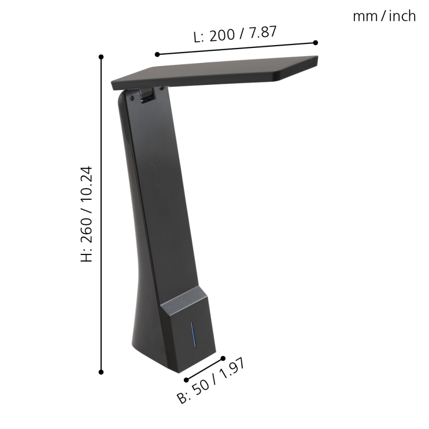 Eglo 97045 - LED Dimbar Bordslampa LA SECA 1xLED/1.8W/230V svart