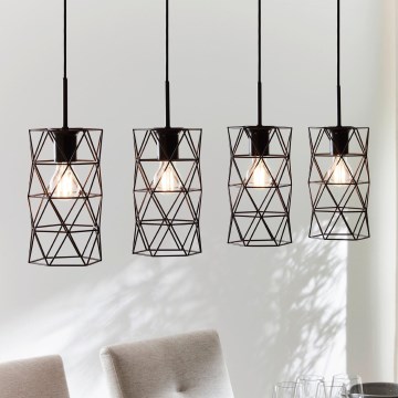 Eglo 97066 - Hängande lampa ESTEVAU 4xE27/60W/230V