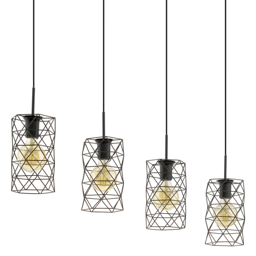 Eglo 97066 - Hängande lampa ESTEVAU 4xE27/60W/230V