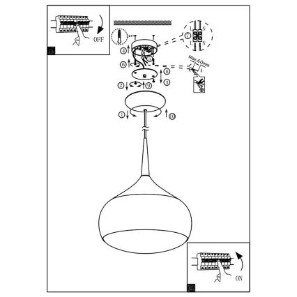 Eglo 97087 - LED RGBW Ljusreglerad Pendellampa COMBA-C 1xLED/18W/230V