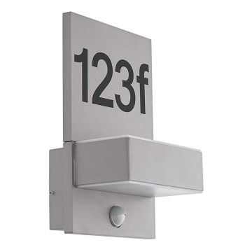 Eglo 97127 – LED Husnummer med sensor ARDIANO 2×LED/5.6W/230V IP44