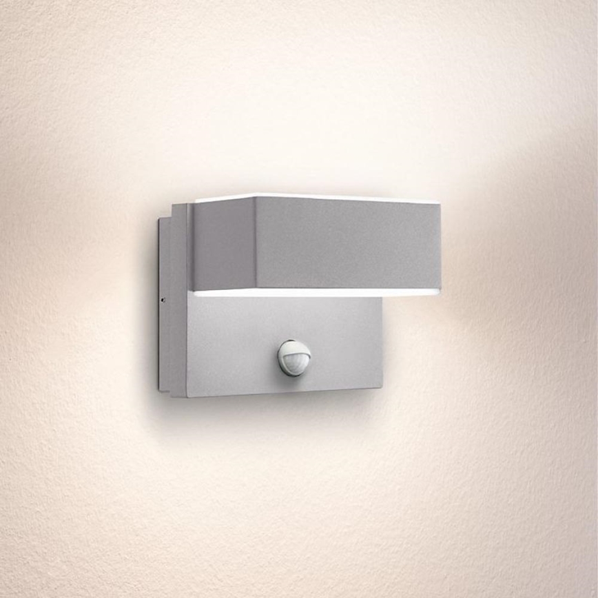 Eglo 97159 - LED Utomhus Väggbelysning med sensor AZZINANO 2xLED/5,6W/230V