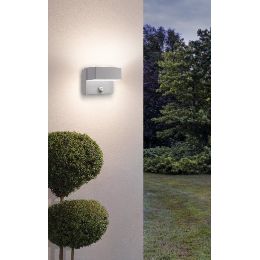 Eglo 97159 - LED Utomhus Väggbelysning med sensor AZZINANO 2xLED/5,6W/230V