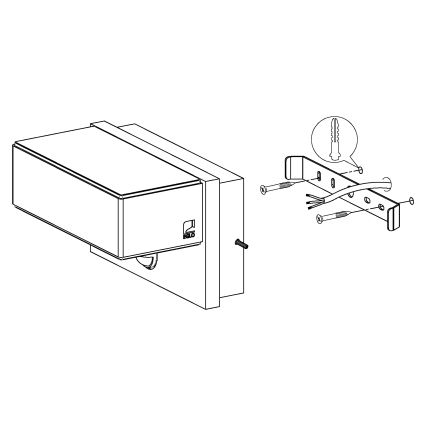 Eglo 97159 - LED Utomhus Väggbelysning med sensor AZZINANO 2xLED/5,6W/230V