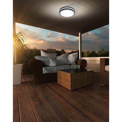 Eglo - LED ljusreglerad taklampa till badrum LOCANA-C LED/14W/230V Bluetooth IP44 antracit