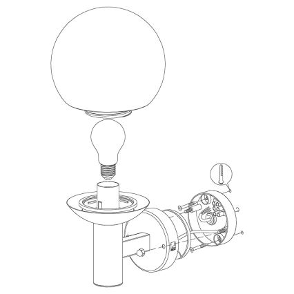 Eglo - LED Dimbart utomhus vägglampa NISIA-C 1xE27/9W/230V IP44