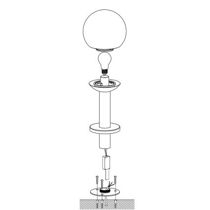 Eglo - LED ljusreglerad utomhuslampa NISIA-C 1xE27/9W/230V 525 mm IP44
