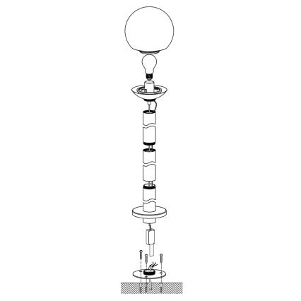 Eglo - LED ljusreglerad utomhuslampa NISIA-C 1xE27/9W/230V 980 mm IP44