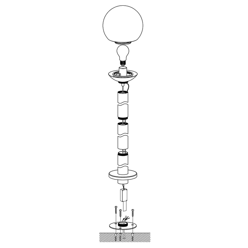 Eglo - LED ljusreglerad utomhuslampa NISIA-C 1xE27/9W/230V 980 mm IP44