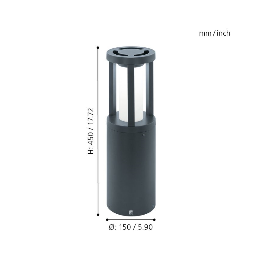 Eglo 97252 - Utomhus LED-lampa GISOLA 1xLED/12W/230V IP44 450 mm
