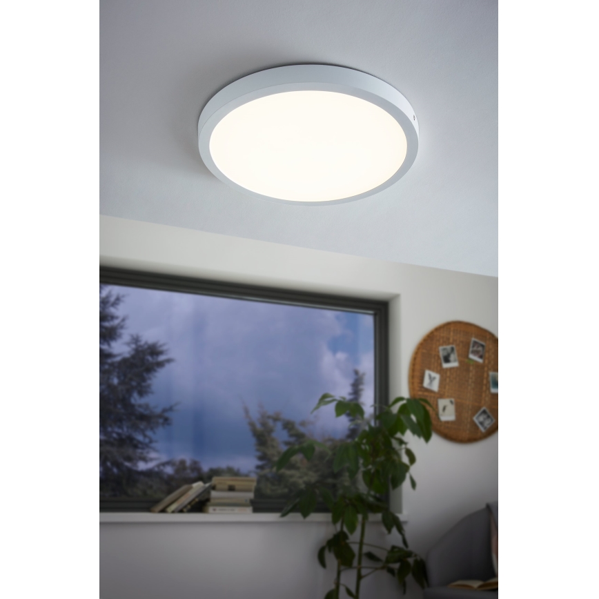 Eglo 97262 - LED Takbelysning FUEVA 1 1xLED/25W/230V vit ROUND 2500 lm